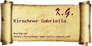 Kirschner Gabriella névjegykártya